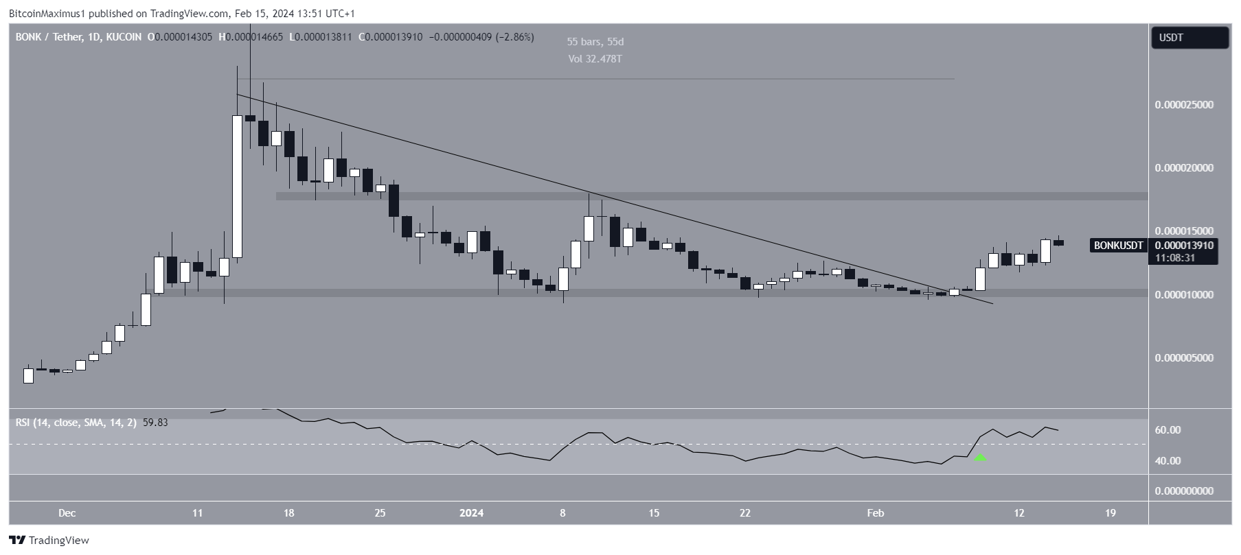 BONK Price Movement