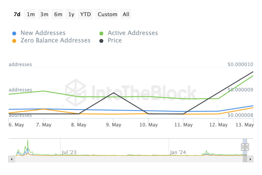 Pepe Network Activity. 